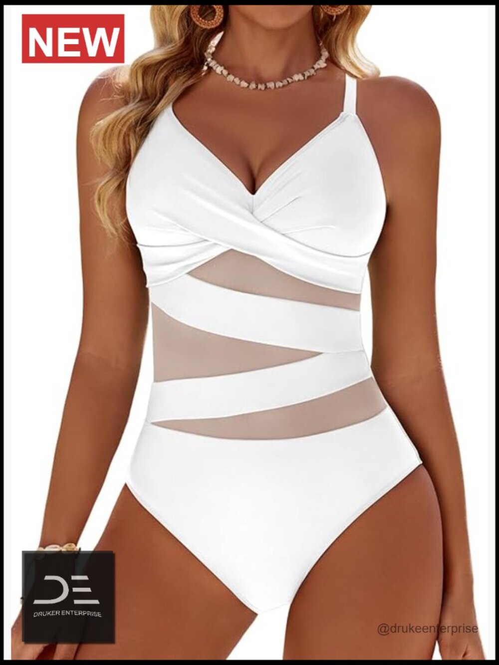 Mesh Tummy Control Push Up One Piece Swimwear With Removable Pads